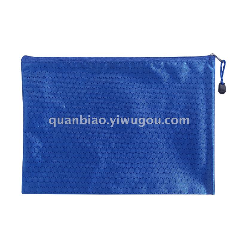 TRANBO football-print zipper bag cloth pen bag bill clip file bag OEM