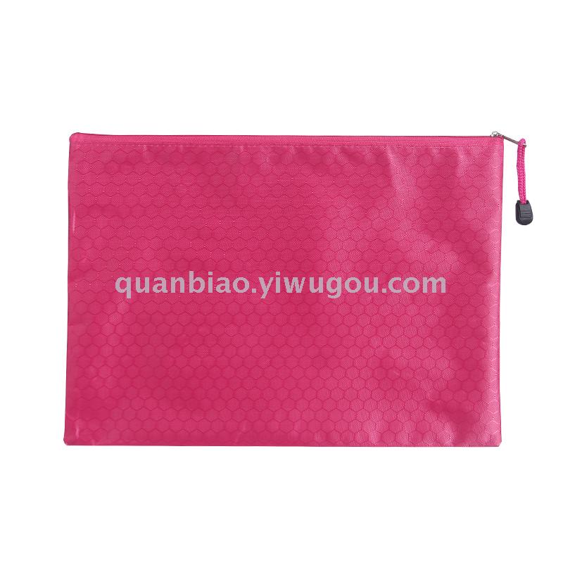 TRANBO football-print zipper bag cloth pen bag bill clip file bag OEM