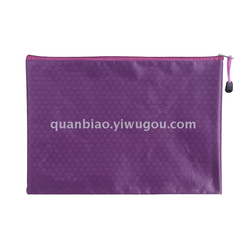 TRANBO football-print zipper bag cloth pen bag bill clip file bag OEM