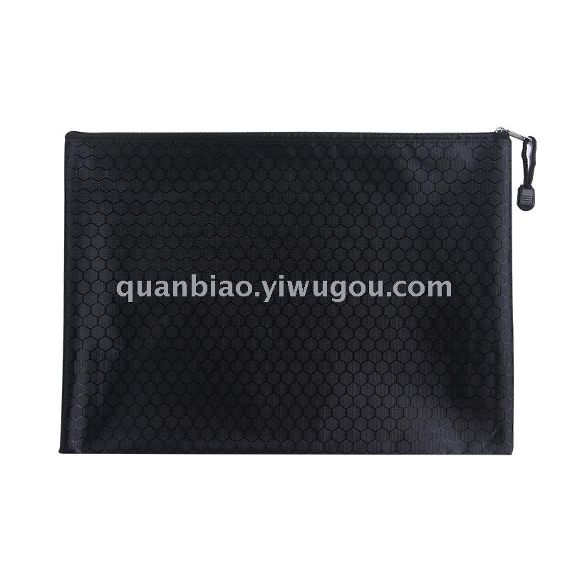 TRANBO football-print zipper bag cloth pen bag bill clip file bag OEM