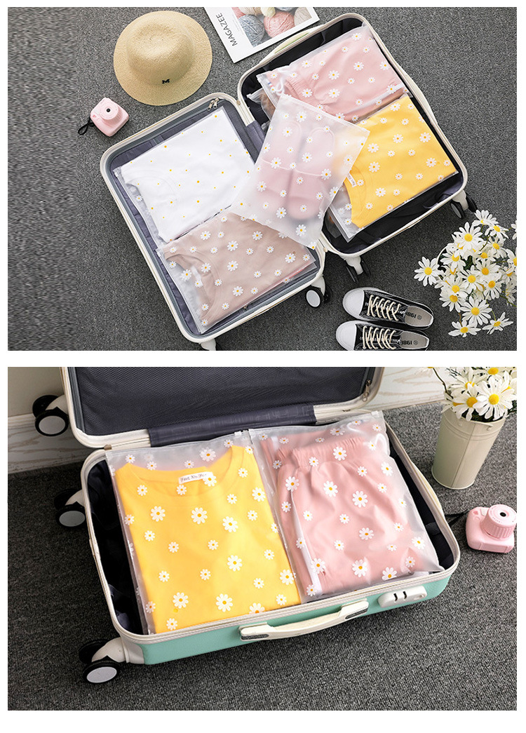 Spot Clothing Zipper Bag Thermal Underwear Self-Sealing Zipper Bag Eva Frosted Sliding Wallet Factory Direct Supply