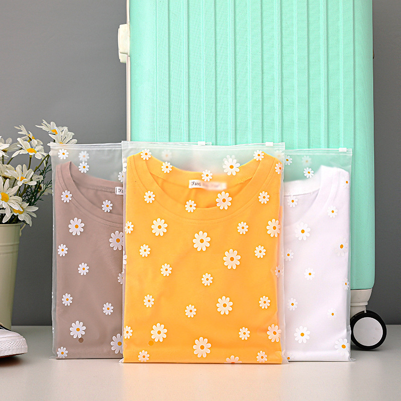 Spot Clothing Zipper Bag Thermal Underwear Self-Sealing Zipper Bag Eva Frosted Sliding Wallet Factory Direct Supply