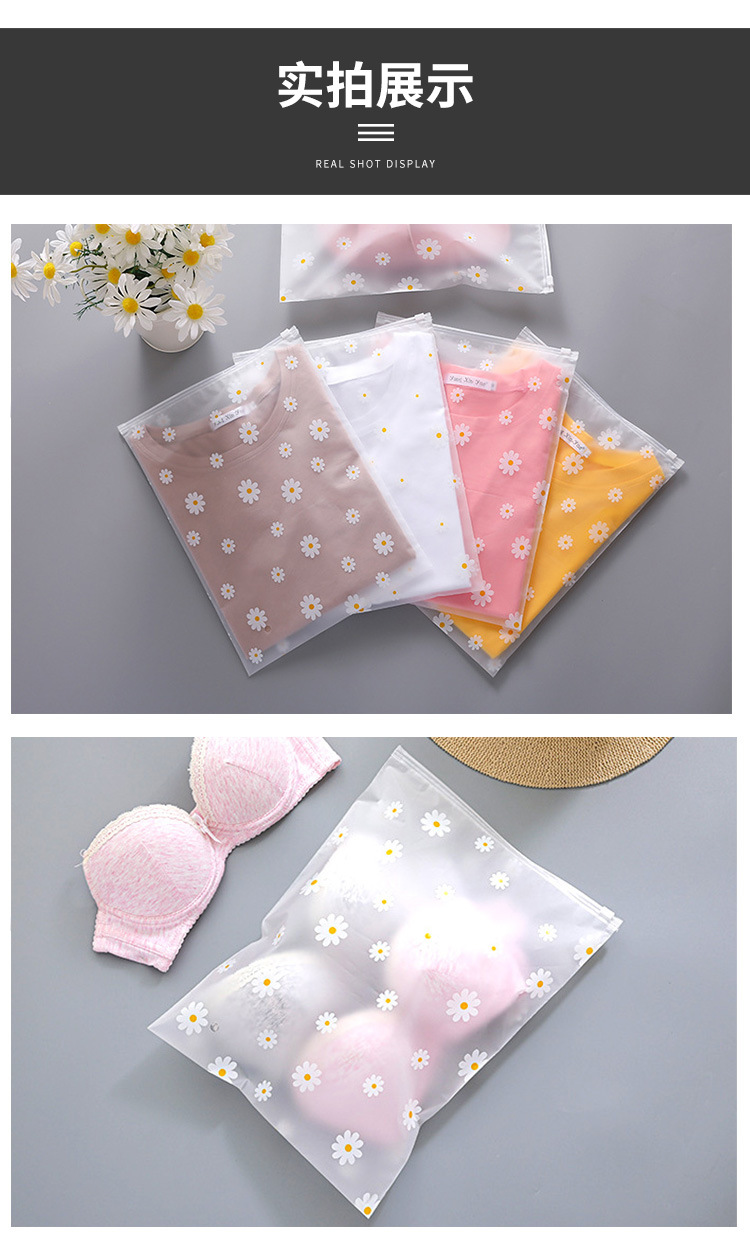 Spot Clothing Zipper Bag Thermal Underwear Self-Sealing Zipper Bag Eva Frosted Sliding Wallet Factory Direct Supply