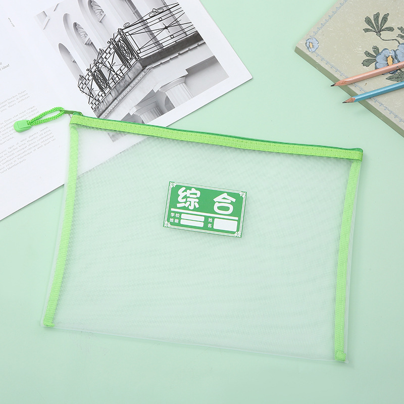 Subject Classification Stationery Bag Mesh Zipper Bag Transparent Stationery Bag Student Subject Classification Large Capacity Information Bag Subject Classification Stationery Bag Mesh Zipper Bag Transparent Stationery Bag Student Subject Classification Large Capacity Information Bag