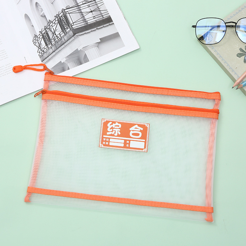 Subject Classification Stationery Bag Mesh Zipper Bag Transparent Stationery Bag Student Subject Classification Large Capacity Information Bag Subject Classification Stationery Bag Mesh Zipper Bag Transparent Stationery Bag Student Subject Classification Large Capacity Information Bag