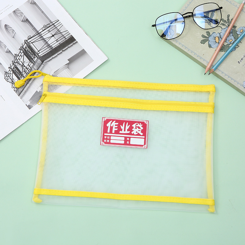Subject Classification Stationery Bag Mesh Zipper Bag Transparent Stationery Bag Student Subject Classification Large Capacity Information Bag Subject Classification Stationery Bag Mesh Zipper Bag Transparent Stationery Bag Student Subject Classification Large Capacity Information Bag