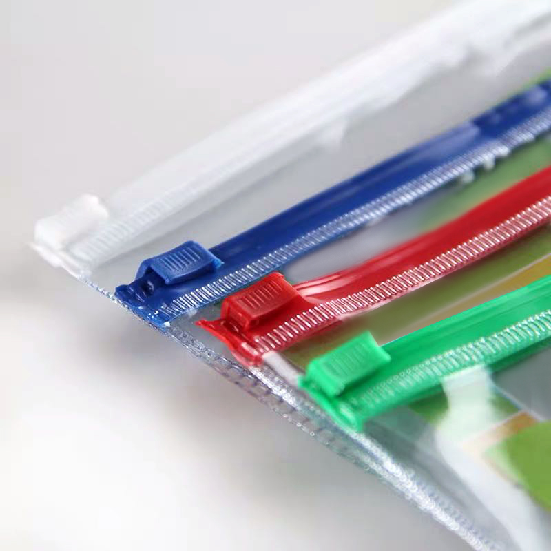 Factory Customized A4a5a6pvc Zipper Information Bag Waterproof Pull Edge Transparent Thickened and Large-Capacity Zipper Bag