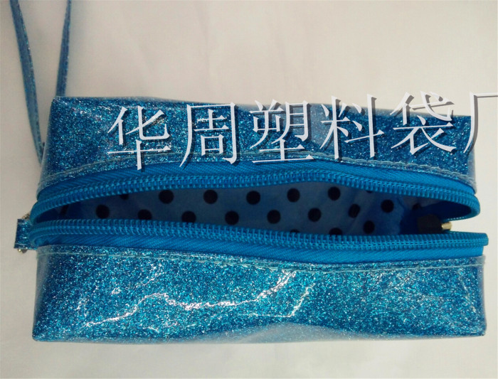 PVC flash powder lining cosmetic bag PVC bag PVC zipper bag