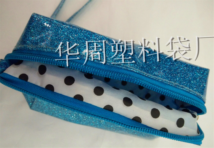 PVC flash powder lining cosmetic bag PVC bag PVC zipper bag