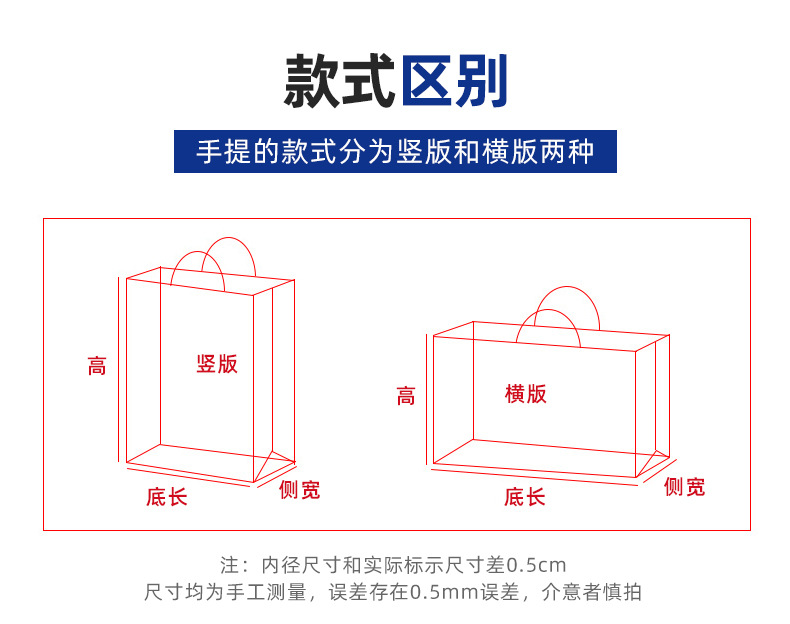In Stock Wholesale Plastic Handbag Customized Transparent PVC Bag Denture Mechanic Station Customized Shopping Gift Bag