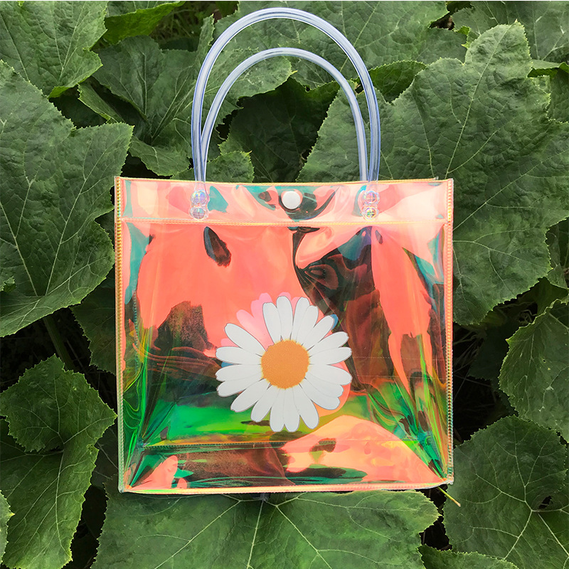 Daisy Transparent Handbag PVC Bag Plastic Clothing Store Gift Bag Internet Celebrity Shopping Bags One Product Dropshipping