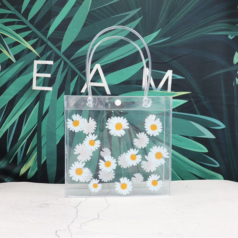 Daisy Transparent Handbag PVC Bag Plastic Clothing Store Gift Bag Internet Celebrity Shopping Bags One Product Dropshipping