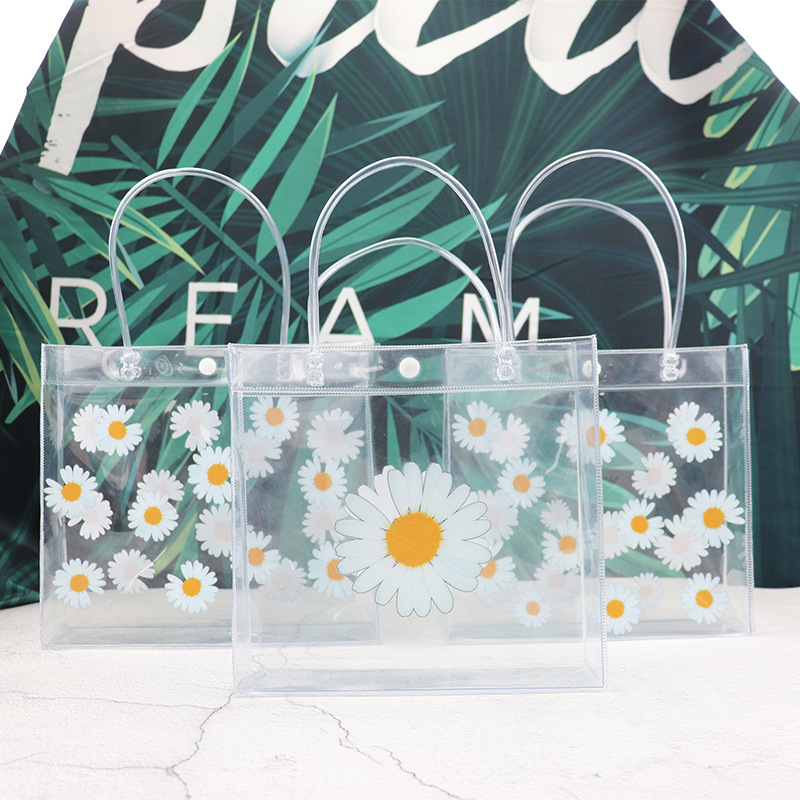 Daisy Transparent Handbag PVC Bag Plastic Clothing Store Gift Bag Internet Celebrity Shopping Bags One Product Dropshipping