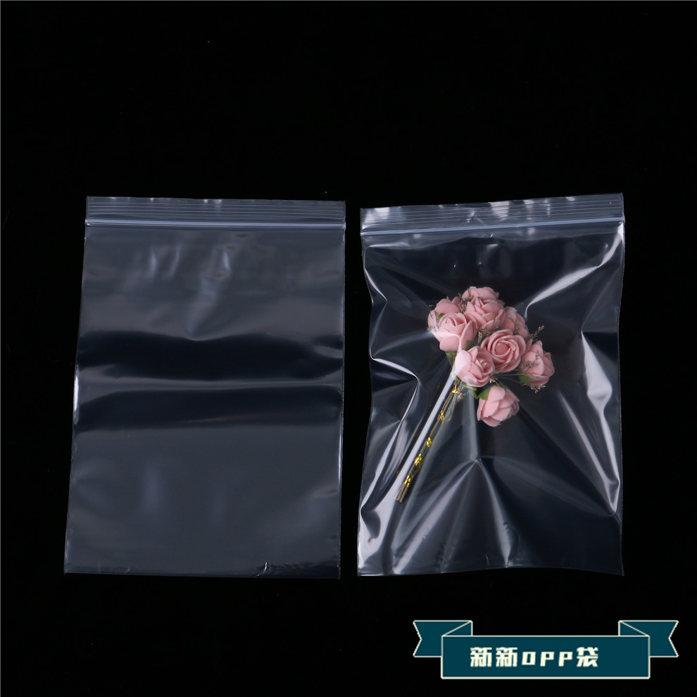 Sealed Bag Plastic PE Transparent Ziplock Bag Thickened Seal Mouth Food Small Storage Plastic Packaging Bag