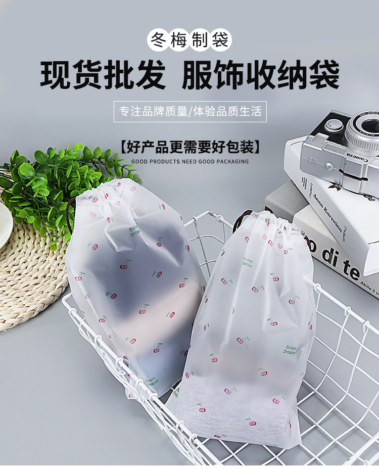 Factory Direct Supply Fashion Transparent Frosted Hair Accessories Buggy Bag Dustproof Drainage Self-Sealing Ornament Sealed Bag