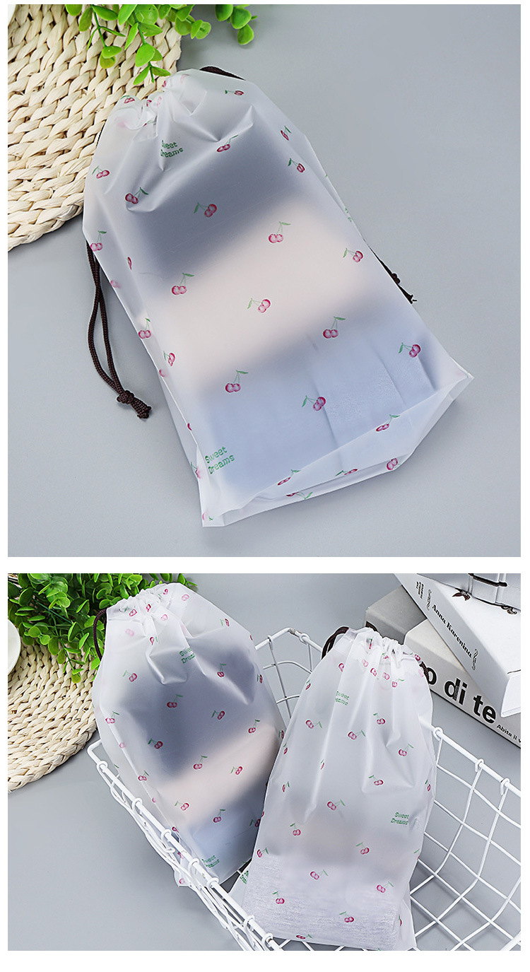 Factory Direct Supply Fashion Transparent Frosted Hair Accessories Buggy Bag Dustproof Drainage Self-Sealing Ornament Sealed Bag