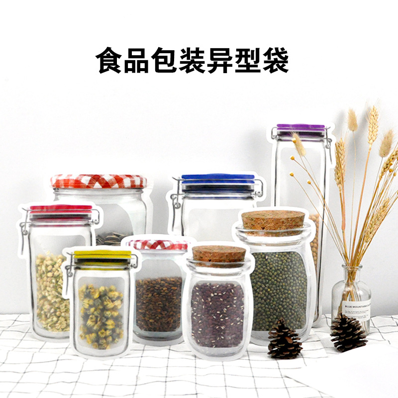 Manufacturer Direct HD Composite Window packaging bag Kraft Paper Persimmon Nut Snow Crisp tea sealed bag