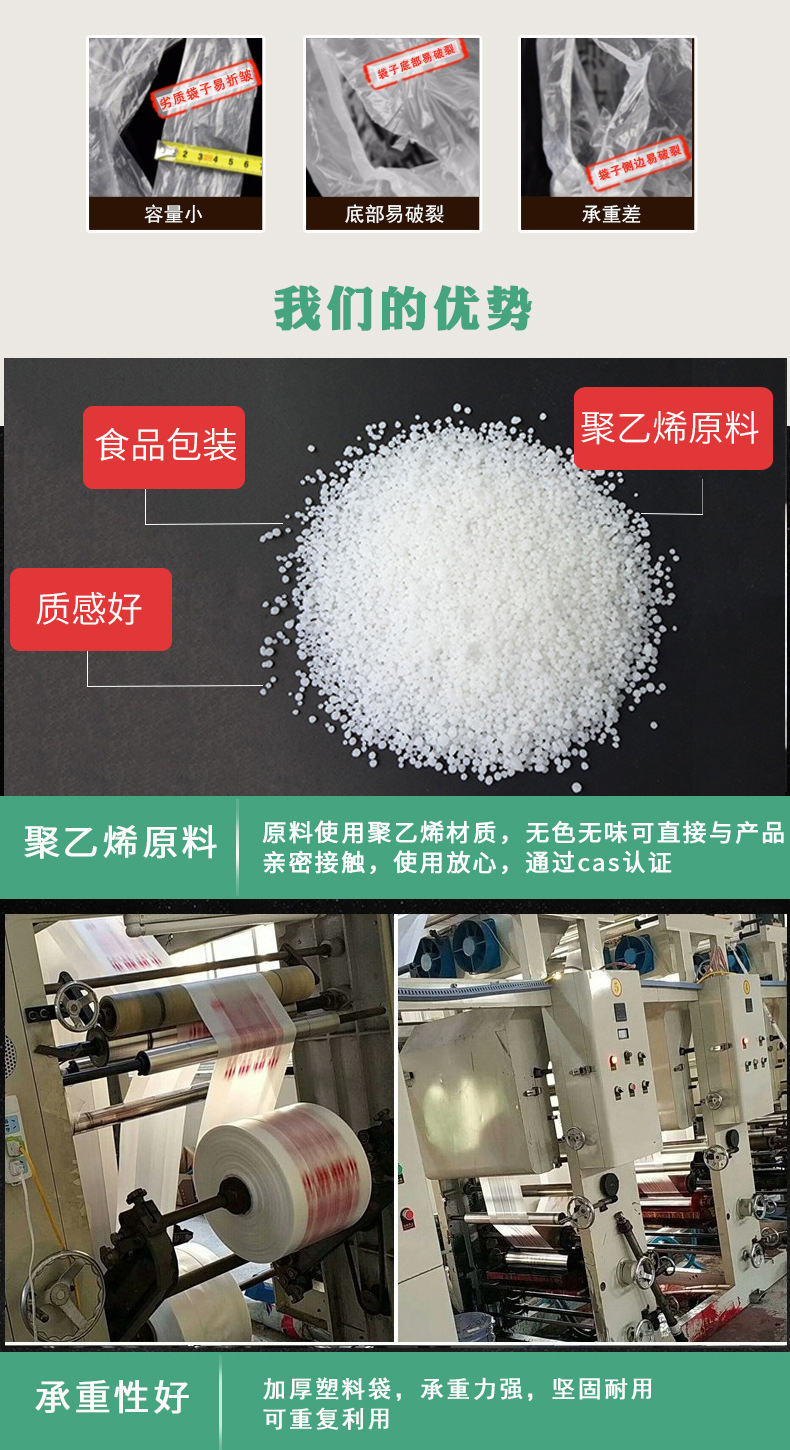Factory Wholesale Supermarket Shopping Handbag Fruit Plastic Bag Food Vest Bag Plastic Shopping Bag Smiley Bag