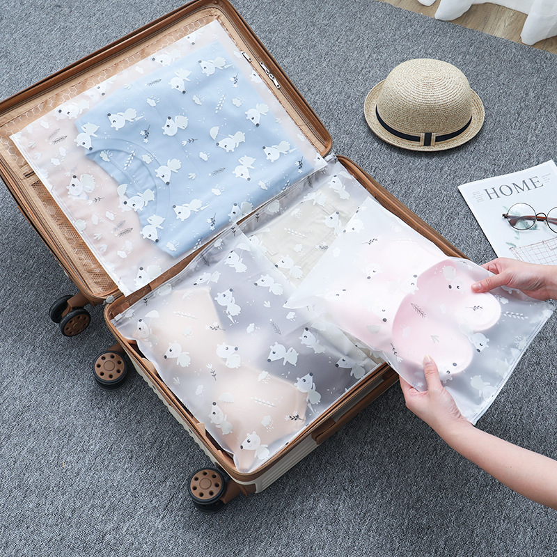 Travel storage bag Clothing harvesting bag Portable frosted sealed bag luggage storage bag
