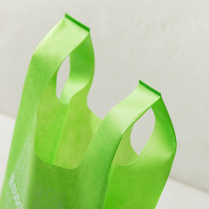 Non-Woven Fabric Vest Bag Supermarket Clothing Shopping Bag Guangzhou Factory Customized Hot Pressing Environmental Protection Take-out Packing Bag