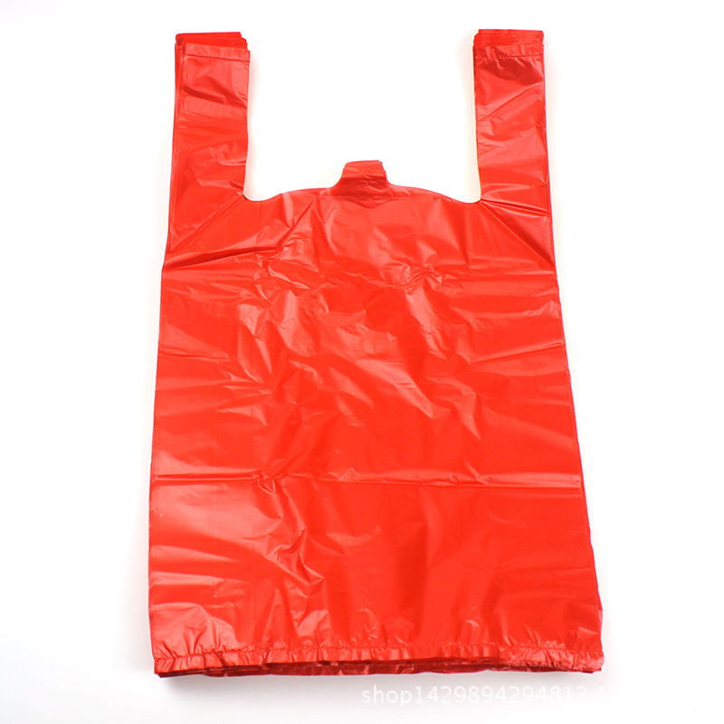 Red plastic bag 30*50 bag bag vest bag bag green fruit Red plastic bag 30*50 bag bag vest bag bag green fruit