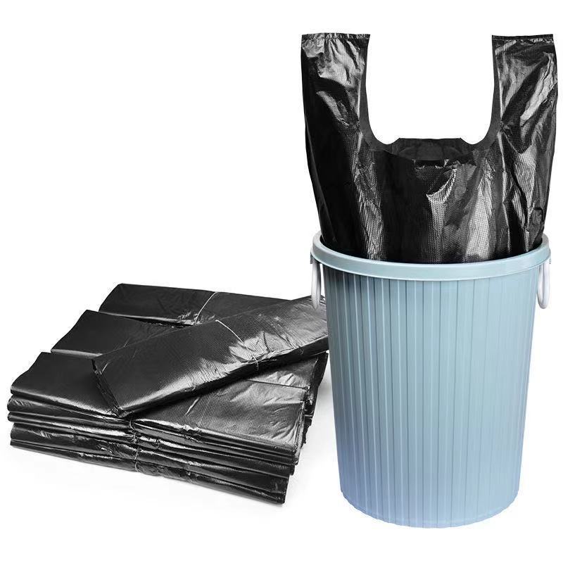 Thickened Garbage Bag Household Portable Bag Vest Bag Disposable Plastic Bag Black Plastic Bag Kitchen Handbag