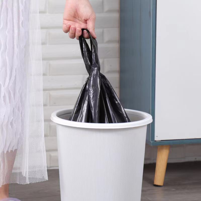 Thickened Garbage Bag Household Portable Bag Vest Bag Disposable Plastic Bag Black Plastic Bag Kitchen Handbag