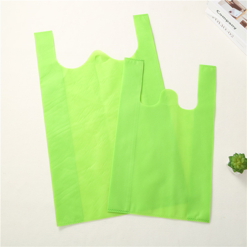 Non-woven vest bag supermarket bag tote bag shopping bag custom logo advertising bag package mail solid color