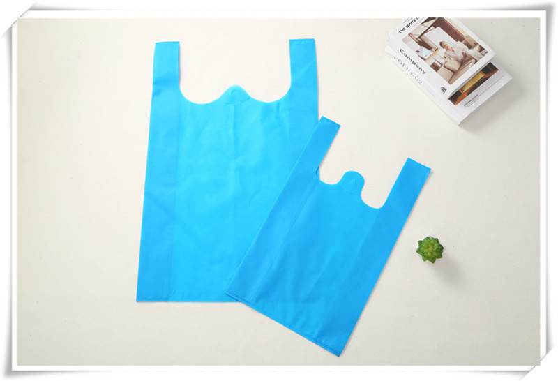 Non-woven vest bag supermarket bag tote bag shopping bag custom logo advertising bag package mail solid color