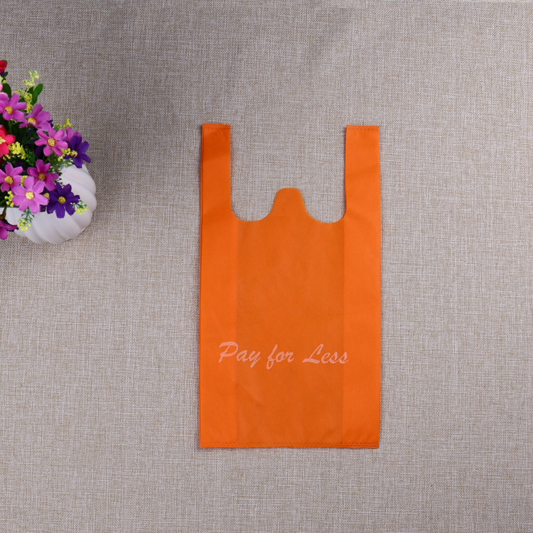Customized Non-Woven Supermarket Vest Shopping Bag Disposable Environmentally Friendly Vest Vest Bag Advertising Handbag