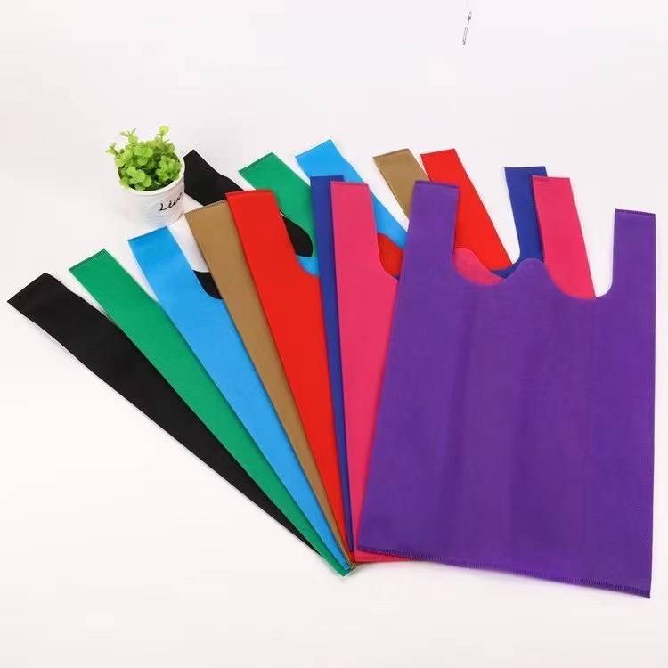 Factory Exclusive for Cross-Border Spot Disposable Non-Woven Fabric Thermal Combination Shopping Portable Packing Bag Advertising Vest Bag