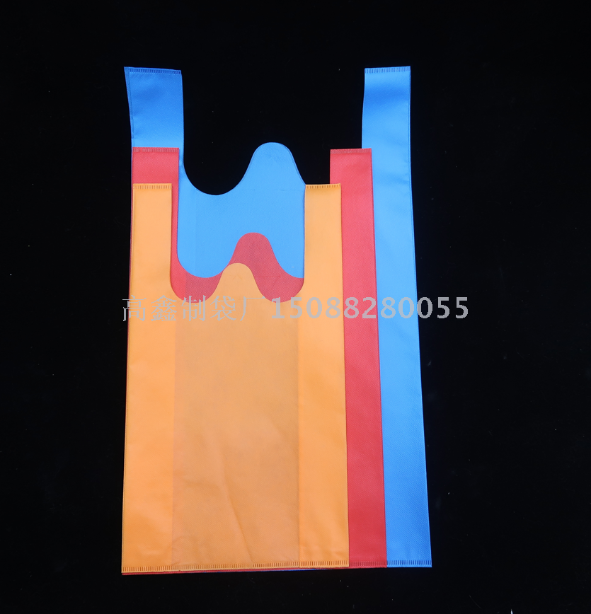 Spot 40g non-woven vest bag hand environmental protection bags costume shopping bags logo printing