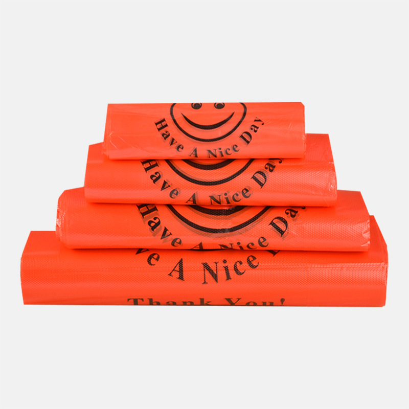 Face Plastic Bag Customized Supermarket Shopping Take out Take Away Vest Bag Customized Portable Plastic Bag Customized