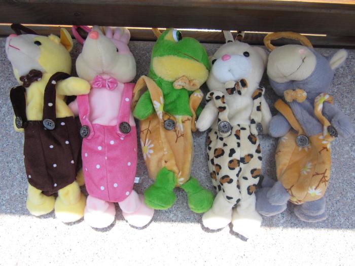 Stuffed plush animal pencil pen bag student bag NICI bags strap bag vest bag trade pencil case