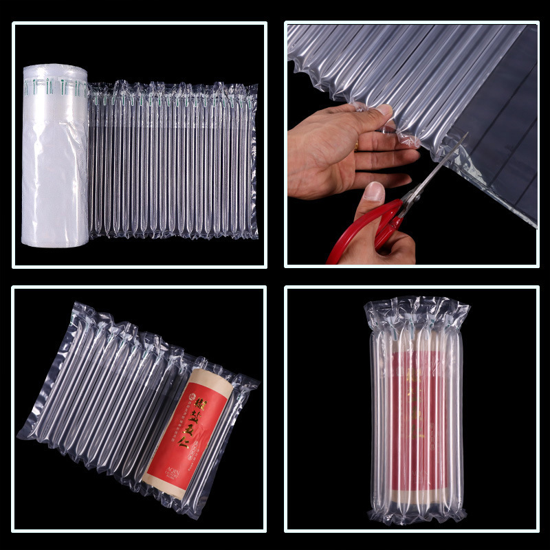 Air Column Coiled Material Shock-Proof Inflatable Packing Bag Express Package Anti-Collision Bubble Film Air Column Bag Bubble Bag Thicken Custom