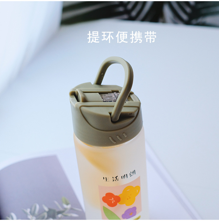 Frosted straw glasses cartoon Drinking Glasses Ins style Straws for students fashion gifts for girls