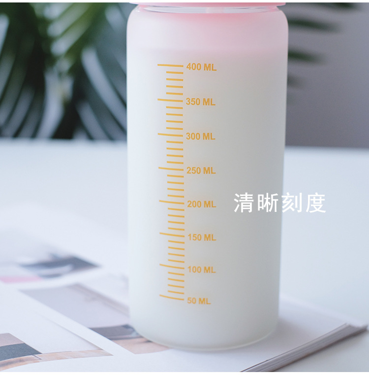 Frosted straw glasses cartoon Drinking Glasses Ins style Straws for students fashion gifts for girls