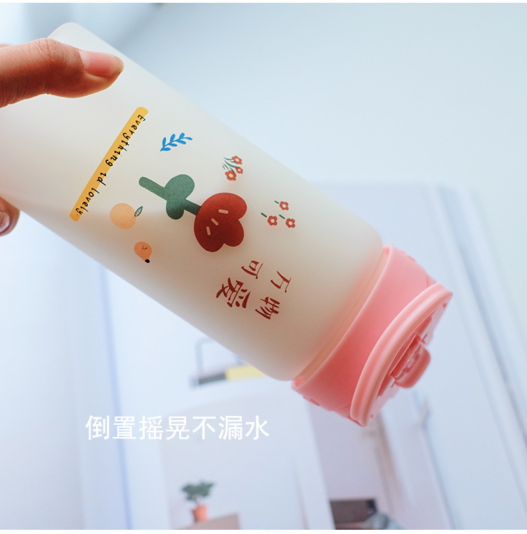 Frosted straw glasses cartoon Drinking Glasses Ins style Straws for students fashion gifts for girls