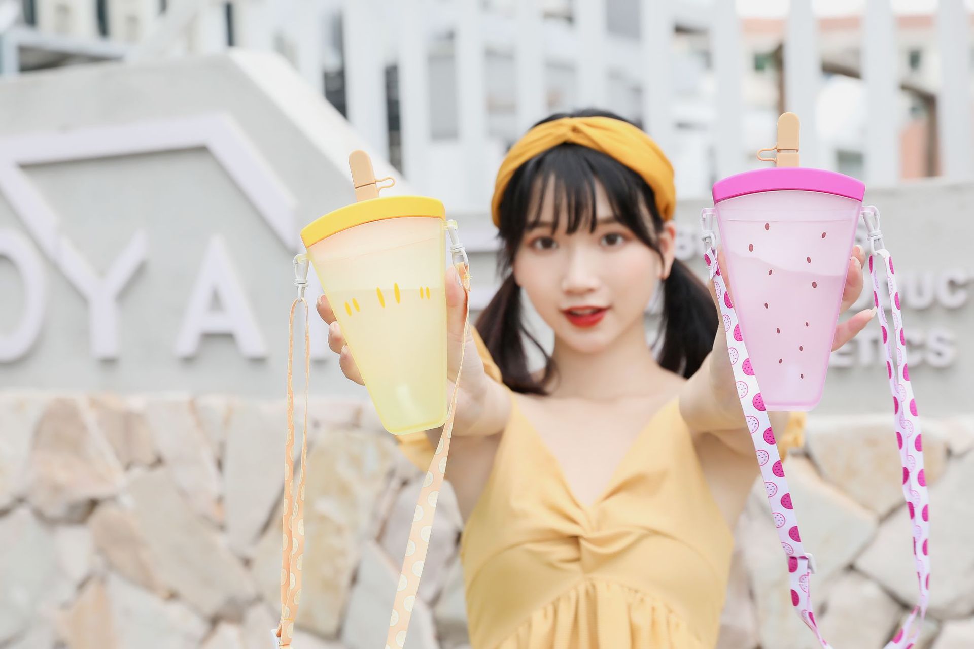 Watermelon Cup Plastic Cup with Straw Convenient Strap Juice Cup Ice Cream Ice Cream Student Outdoor Drinking Glass Gift Watermelon Cup Plastic Cup with Straw Convenient Strap Juice Cup Ice Cream Ice Cream Student Outdoor Drinking Glass Gift