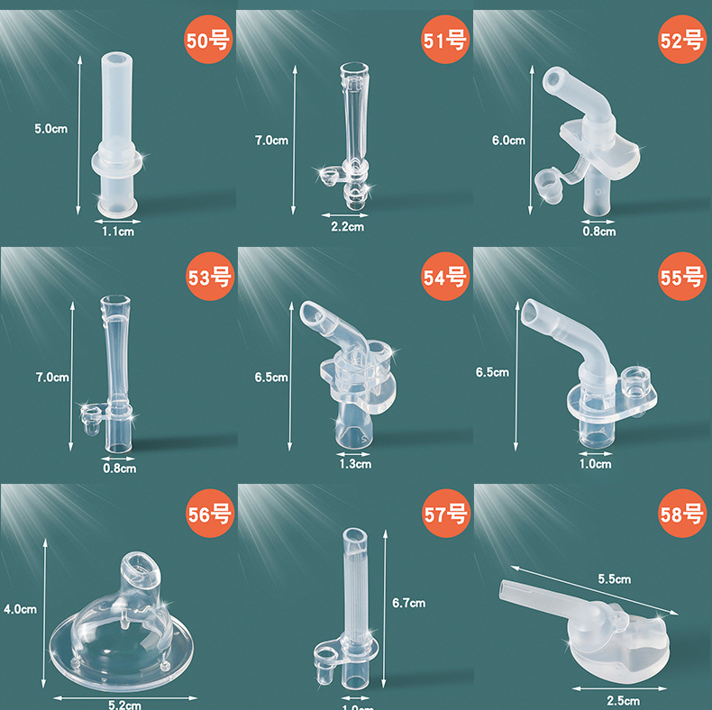 Vacuum Cup Straw Accessories Universal Children's Cups Original Silicone Replacement Head Drinking Bottle's Suction Nozzle 2~45