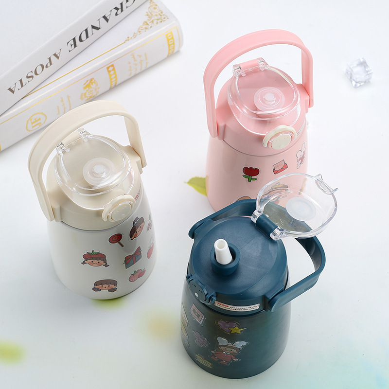 Cup Large Capacity Straw Style Portable and Cute Internet Celebrity Big Belly Drinking Cup Large Children Cup 304 Kettle Cup Large Capacity Straw Style Portable and Cute Internet Celebrity Big Belly Drinking Cup Large Children Cup 304 Kettle