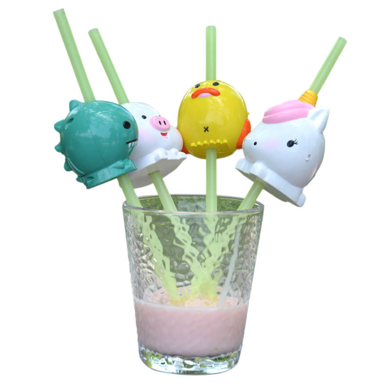 Animal Sound Straw Mouthpiece TikTok Dinosaur Can Call Straw Creative Baby Drinking Water Cute Pig Called Straw Funny