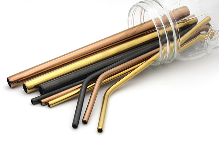 Steel Straw TitaniumPlated Color Cocktail Drinking Straw Food Grade Metal Children Milk Tea Thick Straw Manufacturer Steel Straw TitaniumPlated Color Cocktail Drinking Straw Food Grade Metal Children Milk Tea Thick Straw Manufacturer