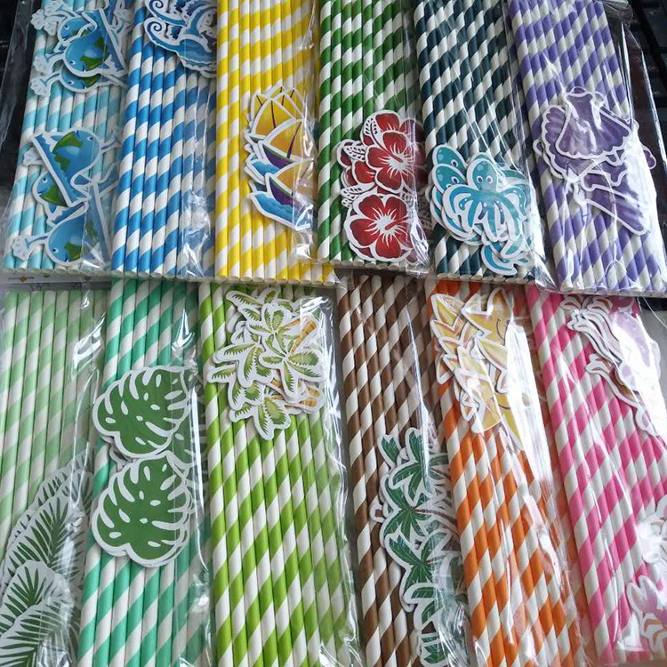 Ocean series of parties paper straw with card, drinking straw Ocean series of parties paper straw with card, drinking straw