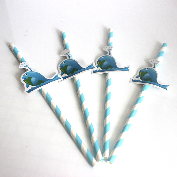 Ocean series of parties paper straw with card, drinking straw Ocean series of parties paper straw with card, drinking straw