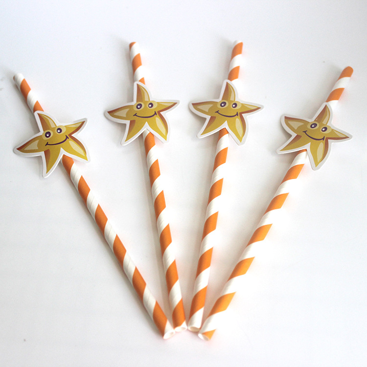 Ocean series of parties paper straw with card, drinking straw Ocean series of parties paper straw with card, drinking straw
