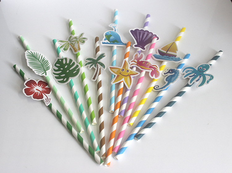 Ocean series of parties paper straw with card, drinking straw Ocean series of parties paper straw with card, drinking straw