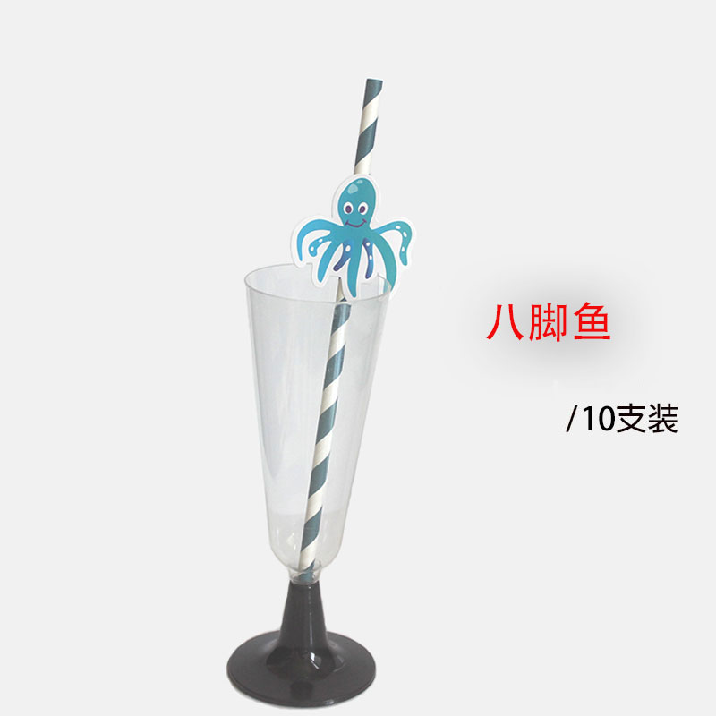 Ocean series of parties paper straw with card, drinking straw Ocean series of parties paper straw with card, drinking straw