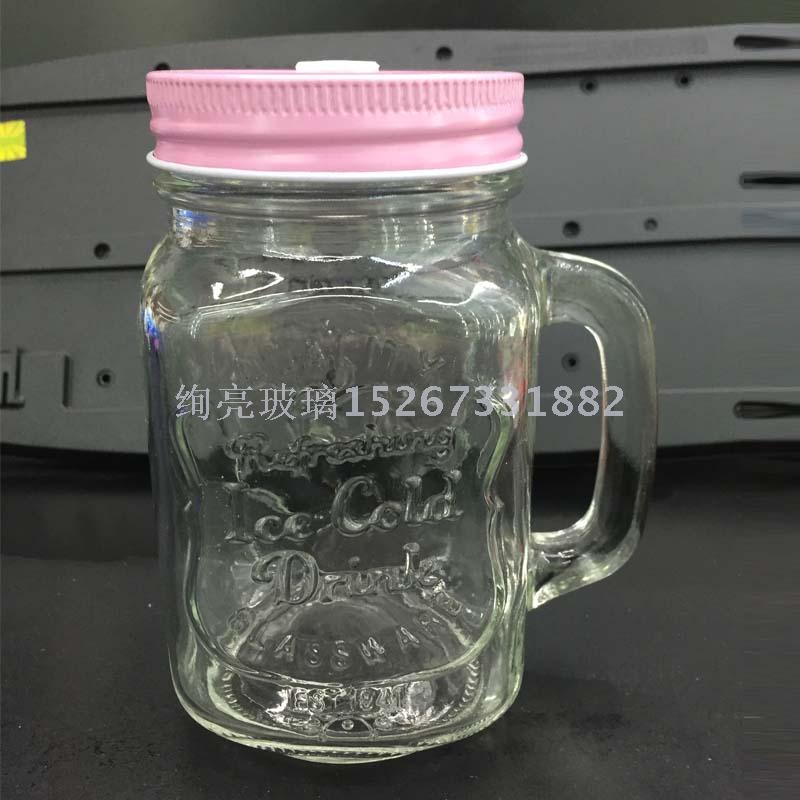 Water glass cup glass mason jar with printed drinking glass cup cup with straw Water glass cup glass mason jar with printed drinking glass cup cup with straw
