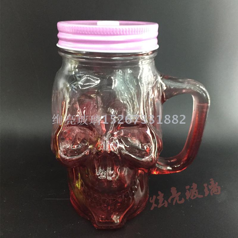 Water glass cup glass mason jar with printed drinking glass cup cup with straw Water glass cup glass mason jar with printed drinking glass cup cup with straw